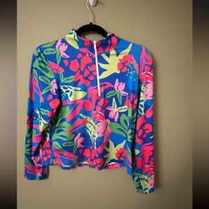 Katherine‎ Way Pullover Top Shirt 1/4 Zip Women's Small Cool Touch Beach Resort